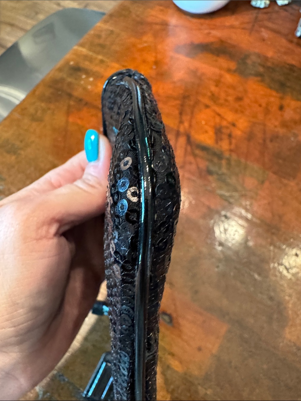 Coach Black Sequin Wristlet Clutch - Picture 7 of 8